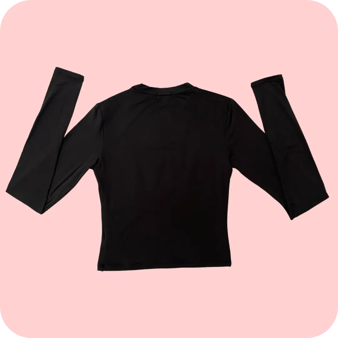 Pretty With Pimples - Long Sleeve Crop Top